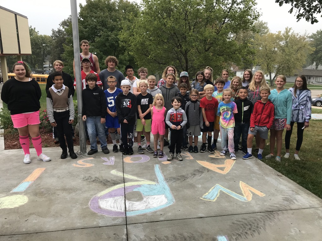 Homecoming sidewalk chalk