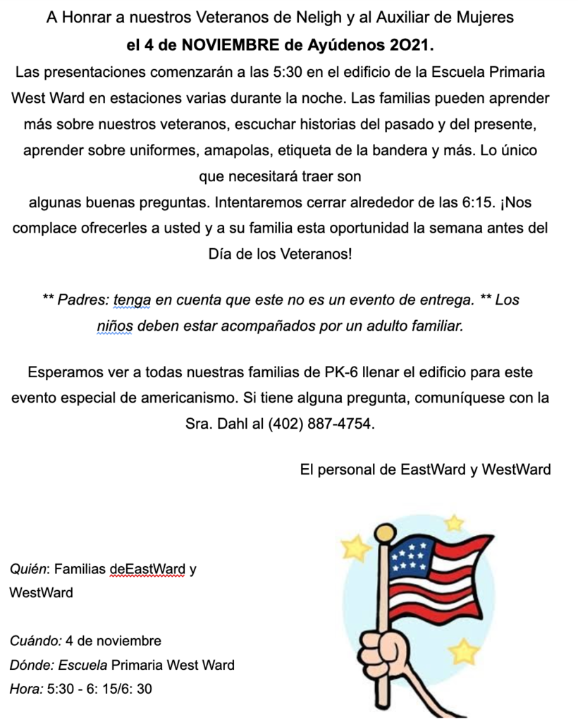 Spanish translation of Americanism event - title I 2021