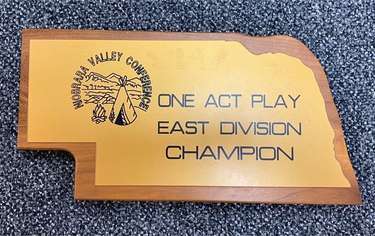 One Act NVC 1st place trophy
