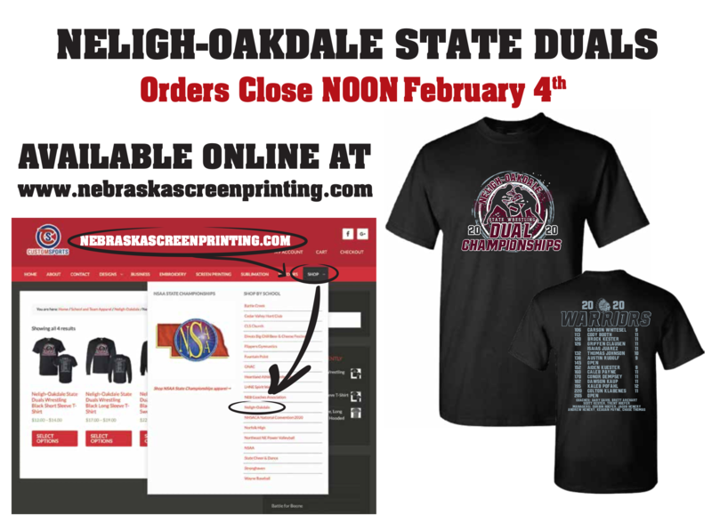 State Wrestling Dual T-Shirt Order form
