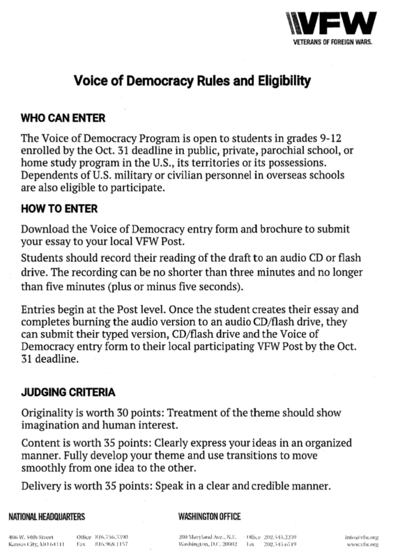 voice of democracy essay 2022